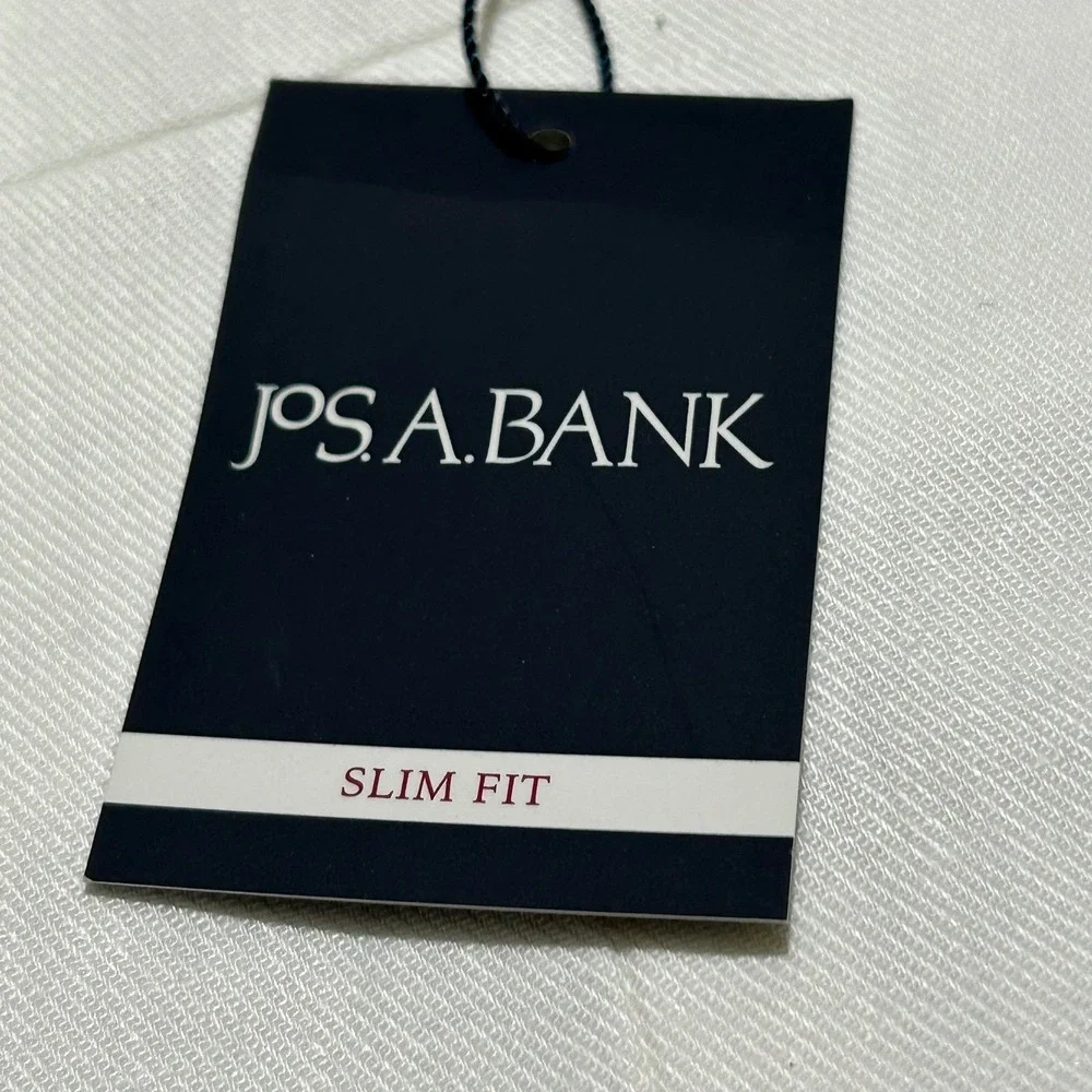 Jos A Bank Suit Set 41R 30x30 White Linen Cotton Slim Fit Separates NEW NWT
